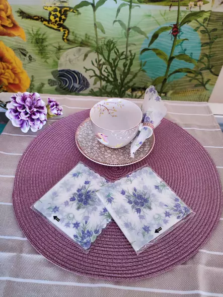 Japanilainen ohut kahviservetti kukat - Servetit - 1100016 - 1